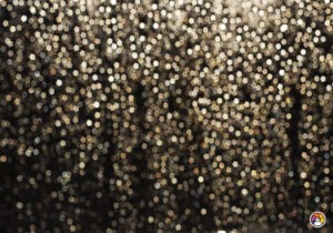 30. Svartur með gulldoppum Bokeh